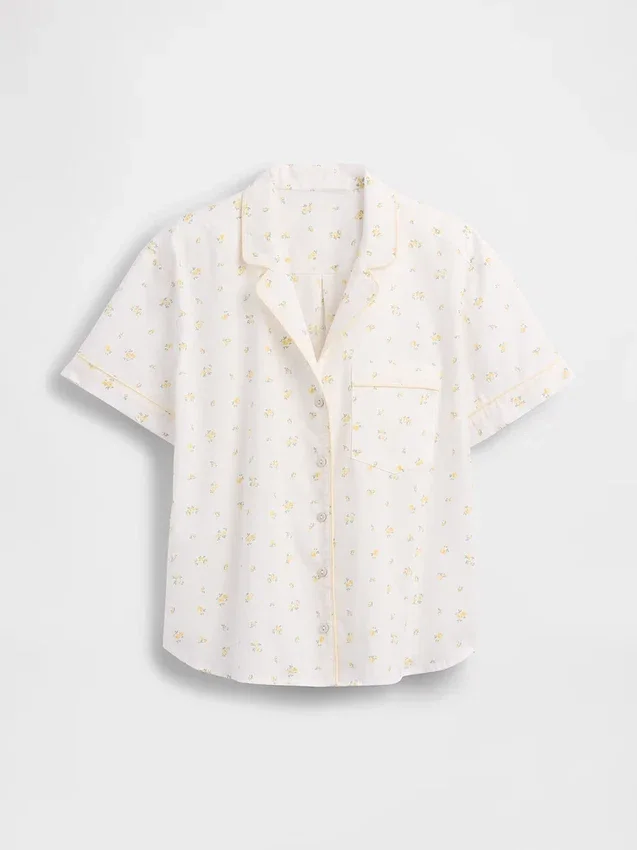 Chemise de pyjama en popeline