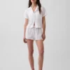 Chemise de pyjama oversize en gaze froissée