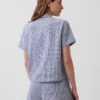 Chemise de pyjama oversize en gaze froissée