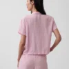 Chemise de pyjama oversize en gaze froissée