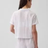 Chemise de pyjama oversize en gaze froissée