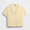Chemise de pyjama oversize en gaze froissée