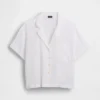 Chemise de pyjama oversize en gaze froissée