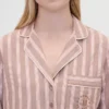 Chemise de pyjama à rayures en flanelle ample GAP × Summer Fridays