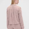 Chemise de pyjama à rayures en flanelle ample GAP × Summer Fridays