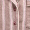 Chemise de pyjama à rayures en flanelle ample GAP × Summer Fridays