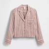 Chemise de pyjama à rayures en flanelle ample GAP × Summer Fridays