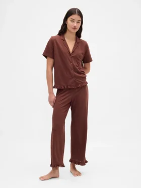 Chemise de pyjama à volants