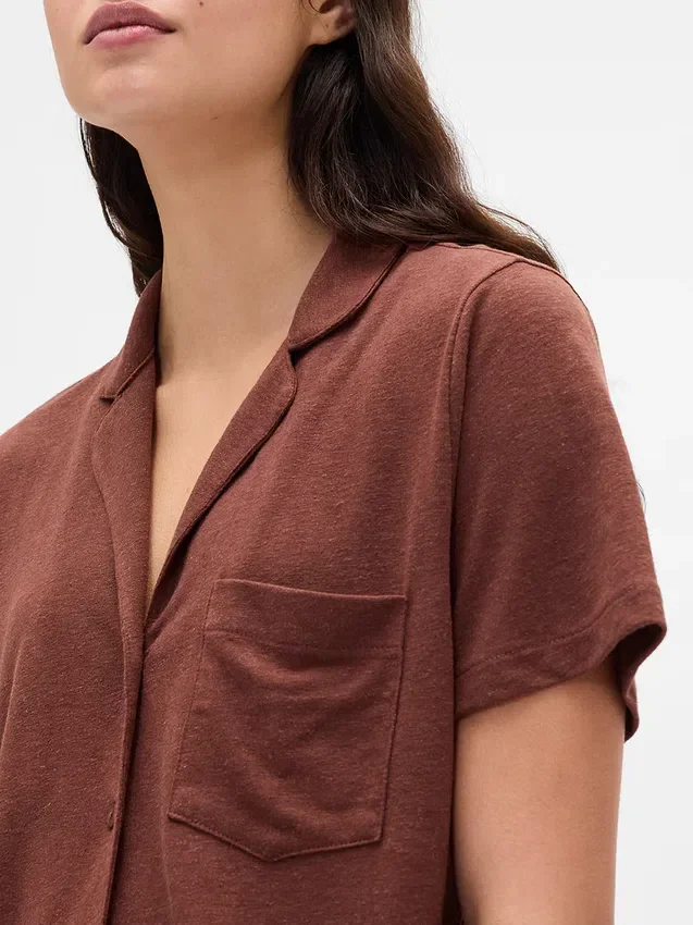 Chemise de pyjama à volants