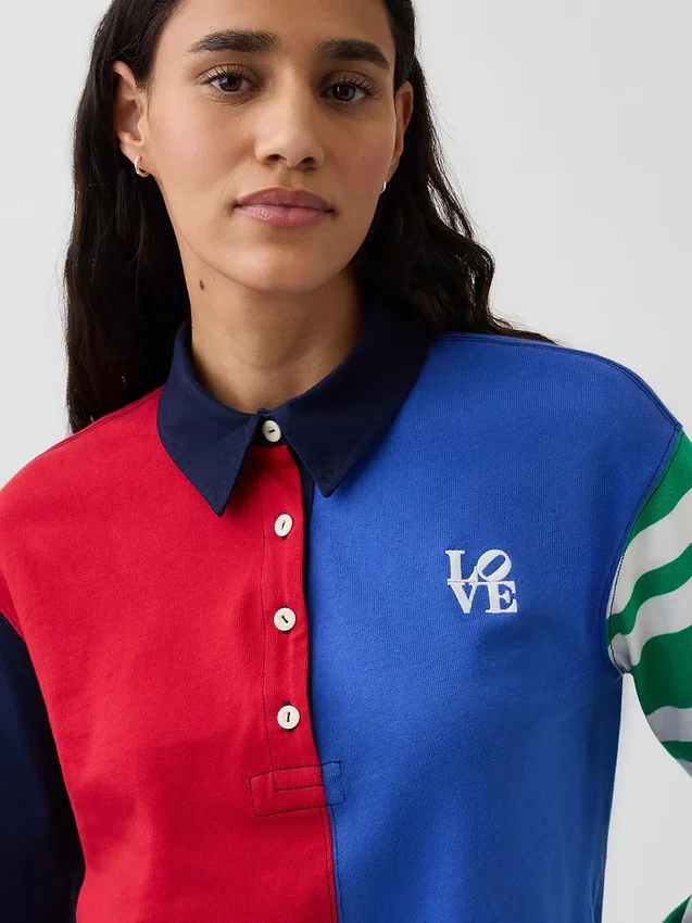 Chemise de rugby court « Love » de Robert Indiana