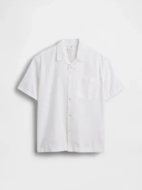 Chemise de vacances décontractée en lin et coton pour enfant