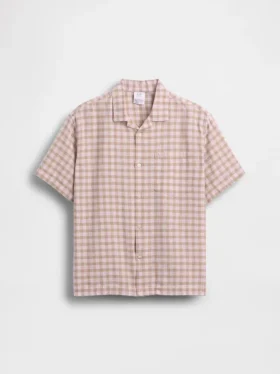 Chemise de vacances décontractée en lin et coton pour enfant