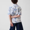 Chemise de vacances décontractée à motif floral texturé pour enfant