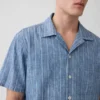 Chemise de vacances en denim dobby