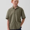 Chemise de vacances texturée à la coupe décontractée pour enfants