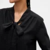 Chemise en denim à col noué