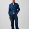 Chemise en denim à coupe décontractée et ourlet droit