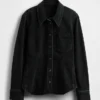 Chemise en denim à coutures resserrées
