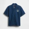 Chemise en denim décontractée pour enfant avec logo New York