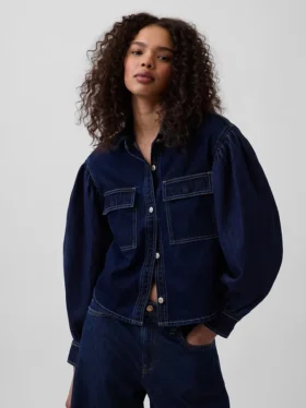 Chemise en denim à manches ballon GAP × Hfr par Latoucha
