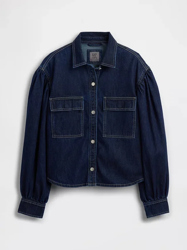 Chemise en denim à manches ballon GAP × Hfr par Latoucha
