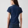 Chemise en denim à manches courtes
