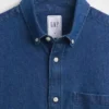 Chemise en denim à poches
