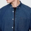 Chemise en denim à poches