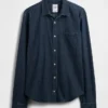 Chemise en denim à poches