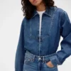 Chemise en denim zippée GAP × Victoria Beckham
