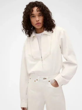 Chemise en denim zippée GAP × Victoria Beckham