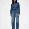 Chemise en denim zippée GAP × Victoria Beckham