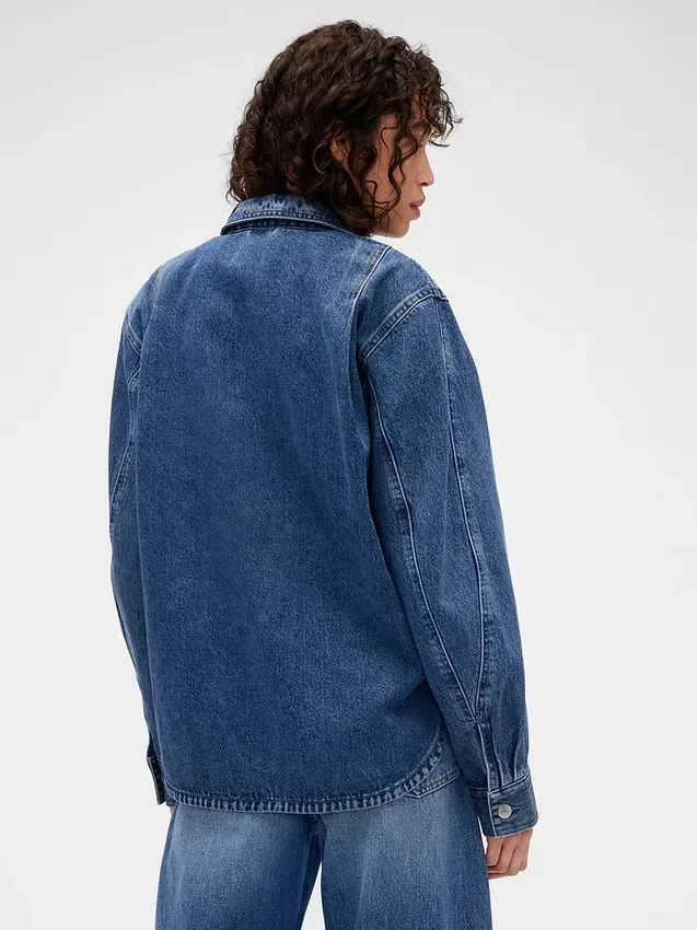 Chemise en denim zippée GAP × Victoria Beckham