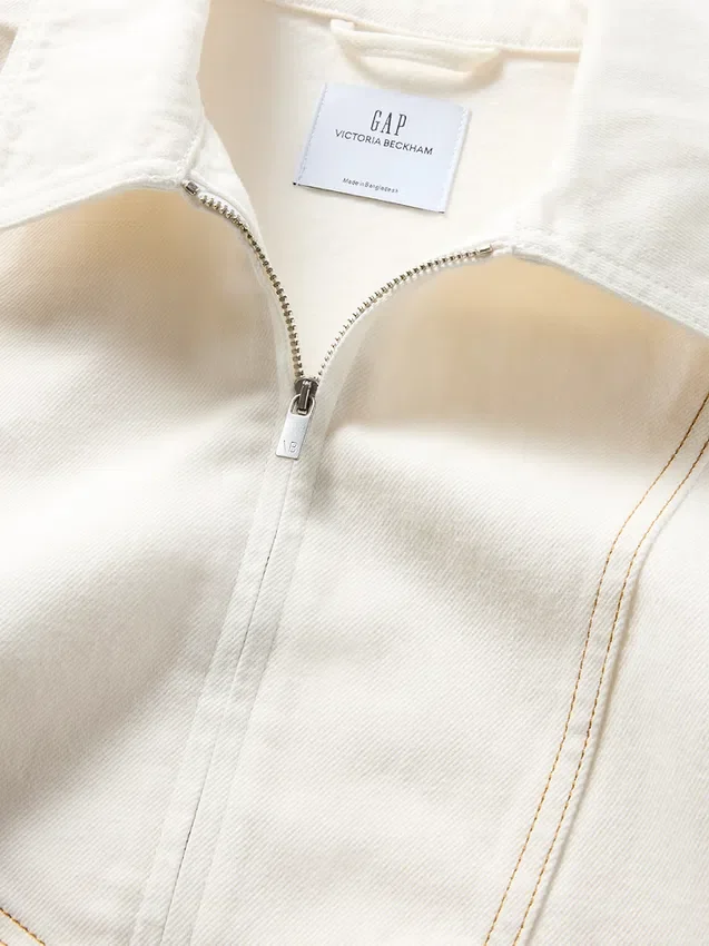 Chemise en denim zippée GAP × Victoria Beckham