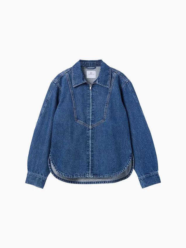 Chemise en denim zippée GAP × Victoria Beckham