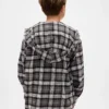 Chemise en flanelle à capuche en coton bio pour enfant