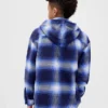 Chemise en flanelle à capuche en coton bio pour enfant