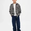 Chemise en flanelle à capuche en coton bio pour enfant