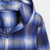 Chemise en flanelle à capuche en coton bio pour enfant