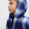 Chemise en flanelle à capuche en coton bio pour enfant