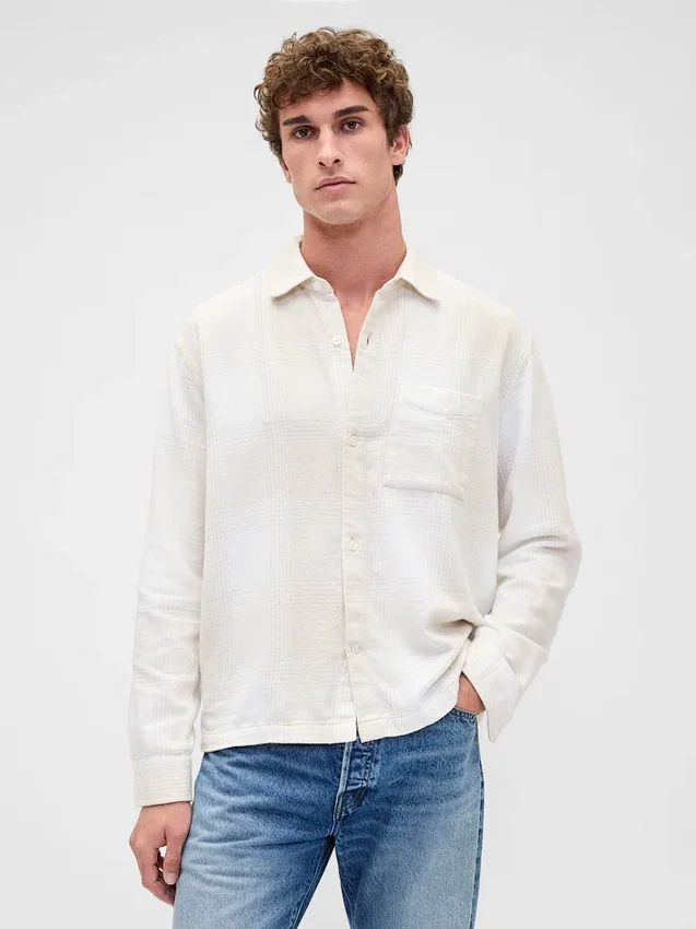 Chemise en flanelle à la coupe décontractée