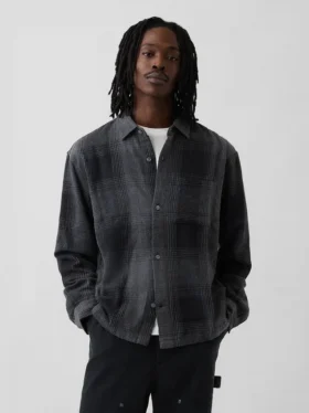 Chemise en flanelle à la coupe décontractée