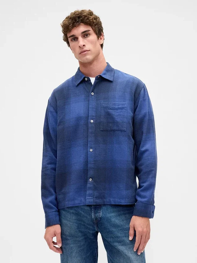Chemise en flanelle à la coupe décontractée