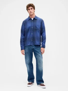 Chemise en flanelle à la coupe décontractée