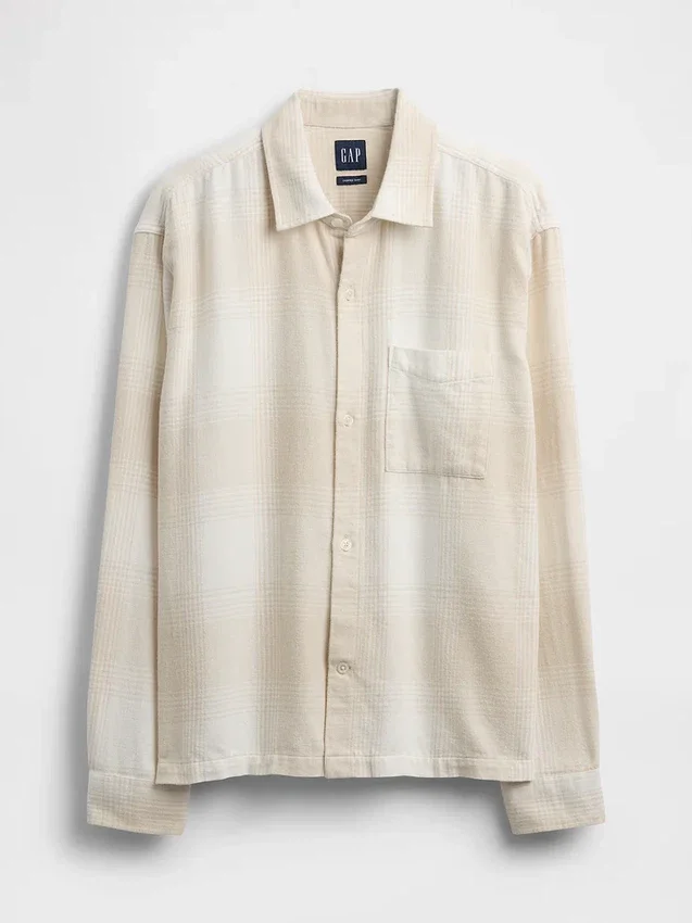 Chemise en flanelle à la coupe décontractée