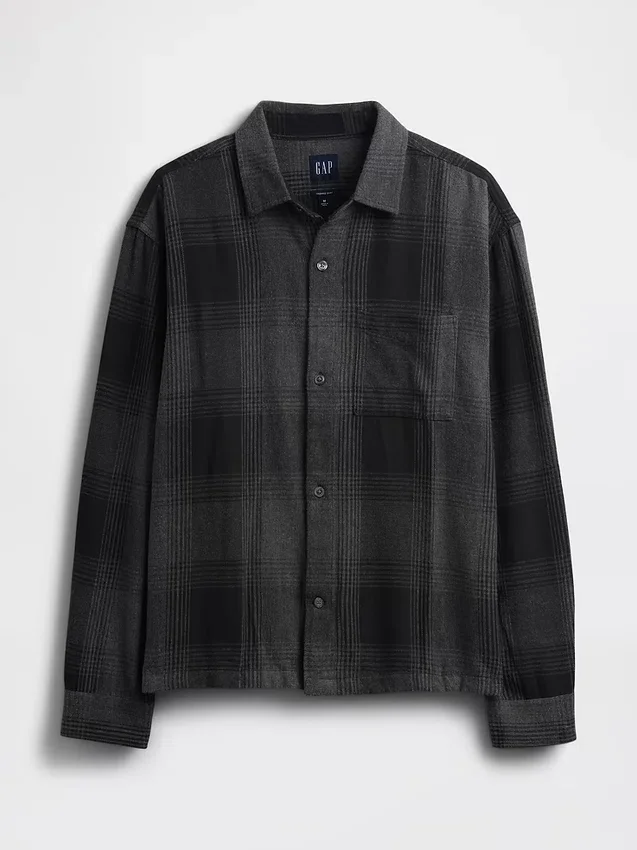 Chemise en flanelle à la coupe décontractée