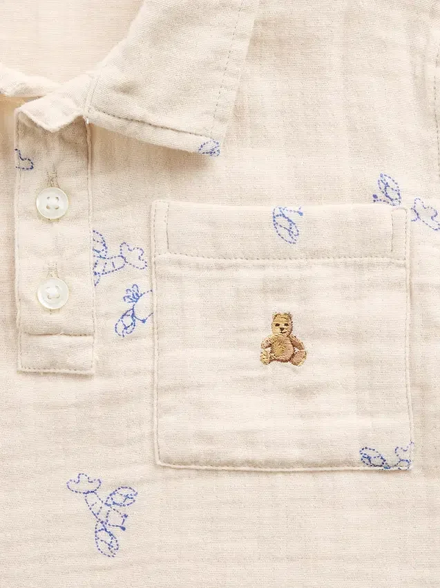 Chemise en gaze de coton imprimée pour Bébé & Enfant