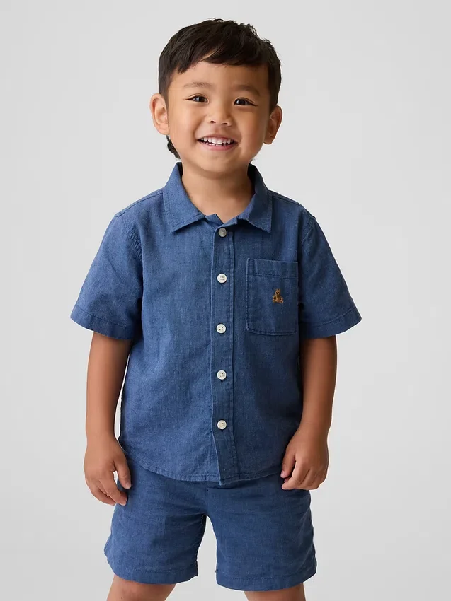 Chemise en lin et coton pour Bébé & Enfant