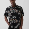 Chemise en lin et coton texturée