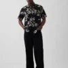 Chemise en lin et coton texturée